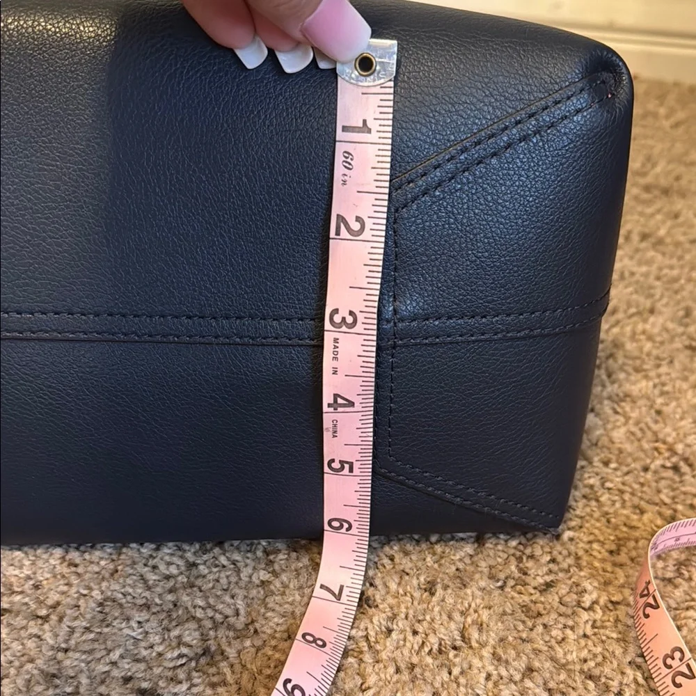 kate spade navy and pink leather tote with matching pouch